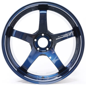 advan gt premium wheel 21x10.5 / offset +24 / 5x114.3 (racing titanium blue & ring)
