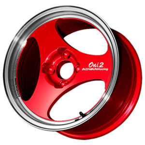 advan oni2 wheel 15x6.0 / offset +45 / 4x100 (machining & racing candy red)