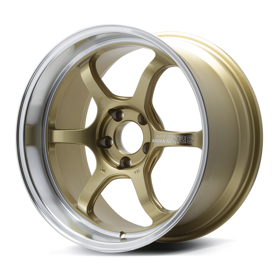 advan racing r6 wheel 18x10.5 / offset +15 / 5x114.3 (machining & racing brass gold) advan racing r6 wheel 18x10.5 / offset +15 / 5x114.3 (machining & racing brass gold)