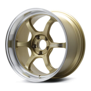 advan racing r6 wheel 18x9.5 / offset +12 / 5x114.3 (machining & racing brass gold)