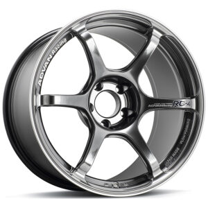 advan rg 4 wheel (gtr face) 17x8.5 / offset +45 / 5x114.3 (racing hyper black & ring)
