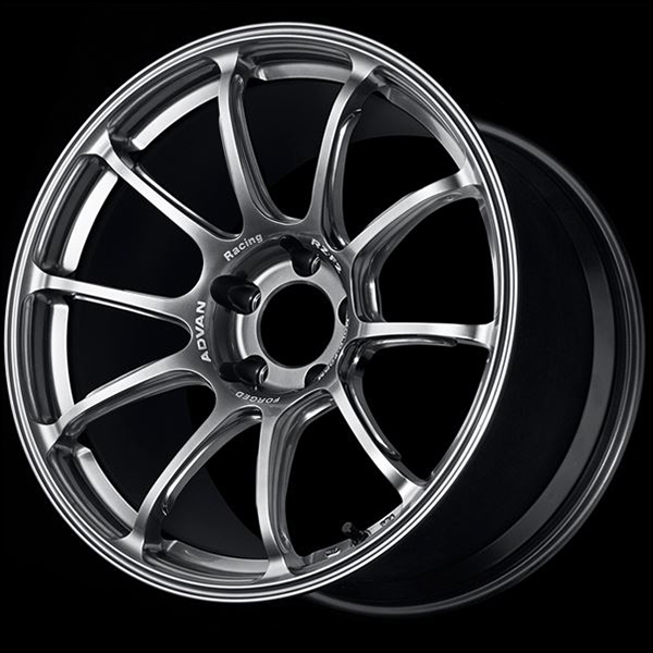 advan rz f2 wheel 18x10.5 / offset +15 / 5x114.3 (hyper platinum black) advan rz f2 wheel 18x10.5 / offset +15 / 5x114.3 (hyper platinum black)