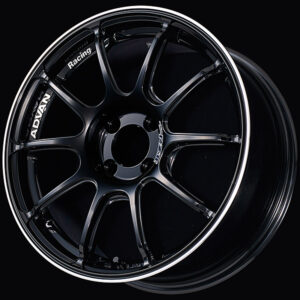 advan rzii wheel (std face) 15x5.0 / offset +45 / 4x100 (racing gloss black & ring)