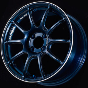 advan rzii wheel (std face) 15x6.0 / offset +45 / 4x100 (racing indigo blue & ring)