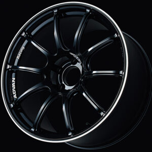 advan rzii wheel (std face) 18x7.5 / offset +48 / 5x112 (racing gloss black & ring)