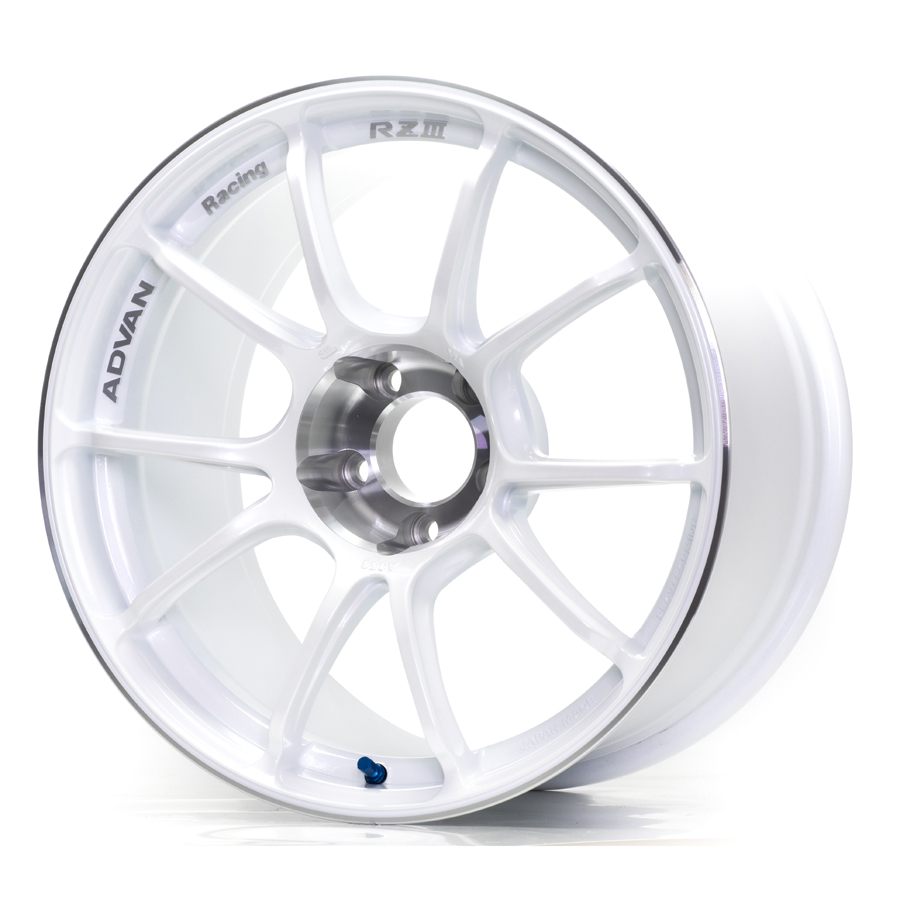advan rziii wheel (s gtr face) 18x9.5 / offset +45 / 5x100 (racing white metallic & diamond cut) advan rziii wheel (s gtr face) 18x9.5 / offset +45 / 5x100 (racing white metallic & diamond cut)