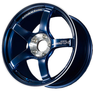 advan tc 4 special edition wheel 18x10.5 / offset +15 / 5x114.3 (racing indigo blue & diamond cut)