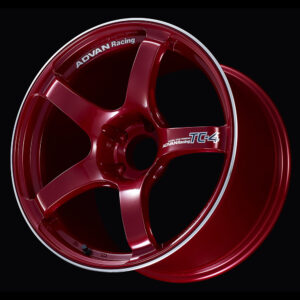 advan tc 4 wheel 17x7.5 / offset +40 / 4x100 (racing candy red & ring)