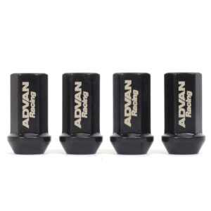 advan racing lug nuts 12x1.50 17mm (black) 4 pack