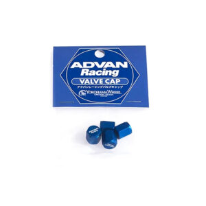 advan racing valve stem cap set blue